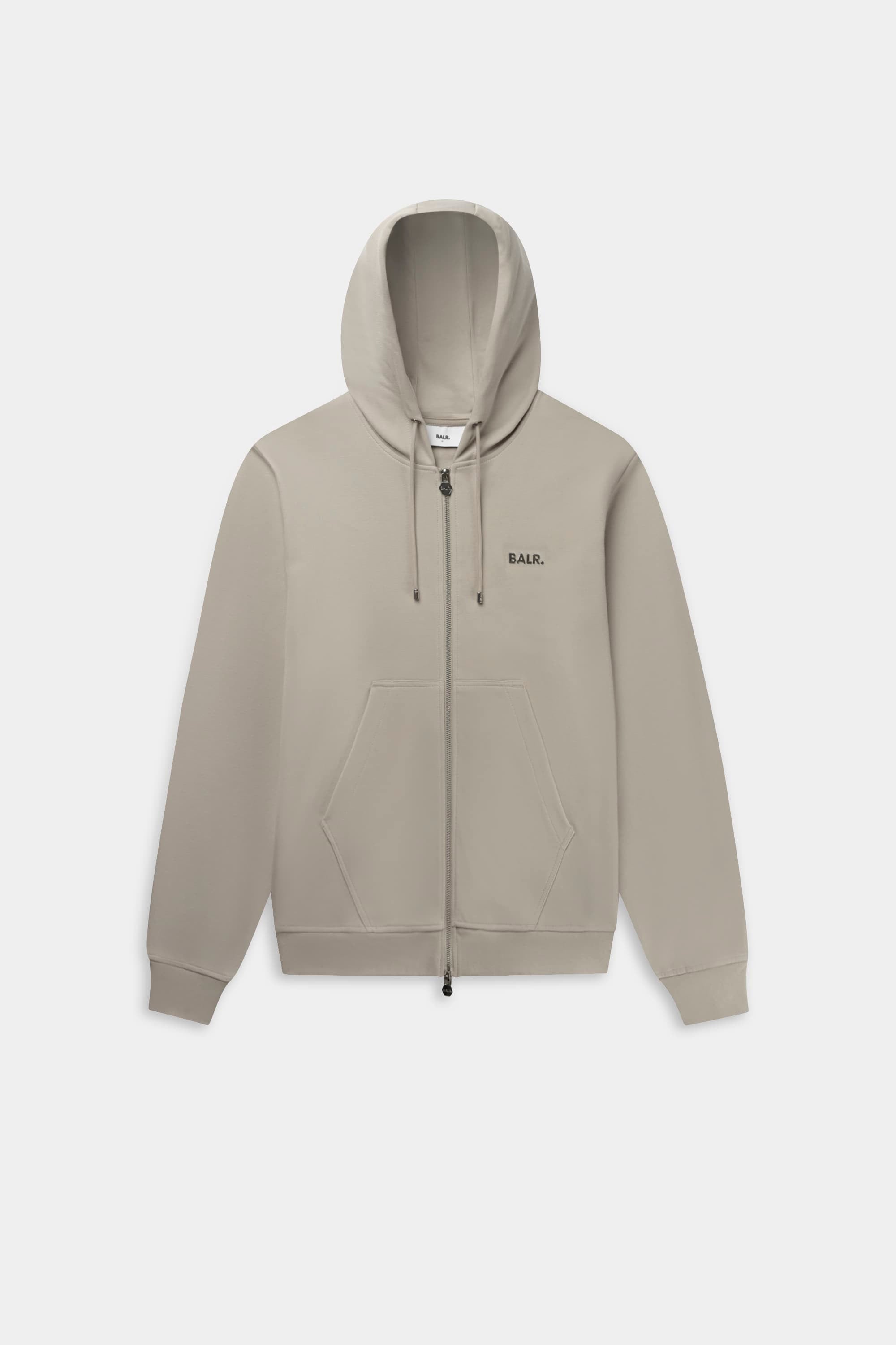 Q-Series Regular Fit Zip Through Hoodie Silver Lining