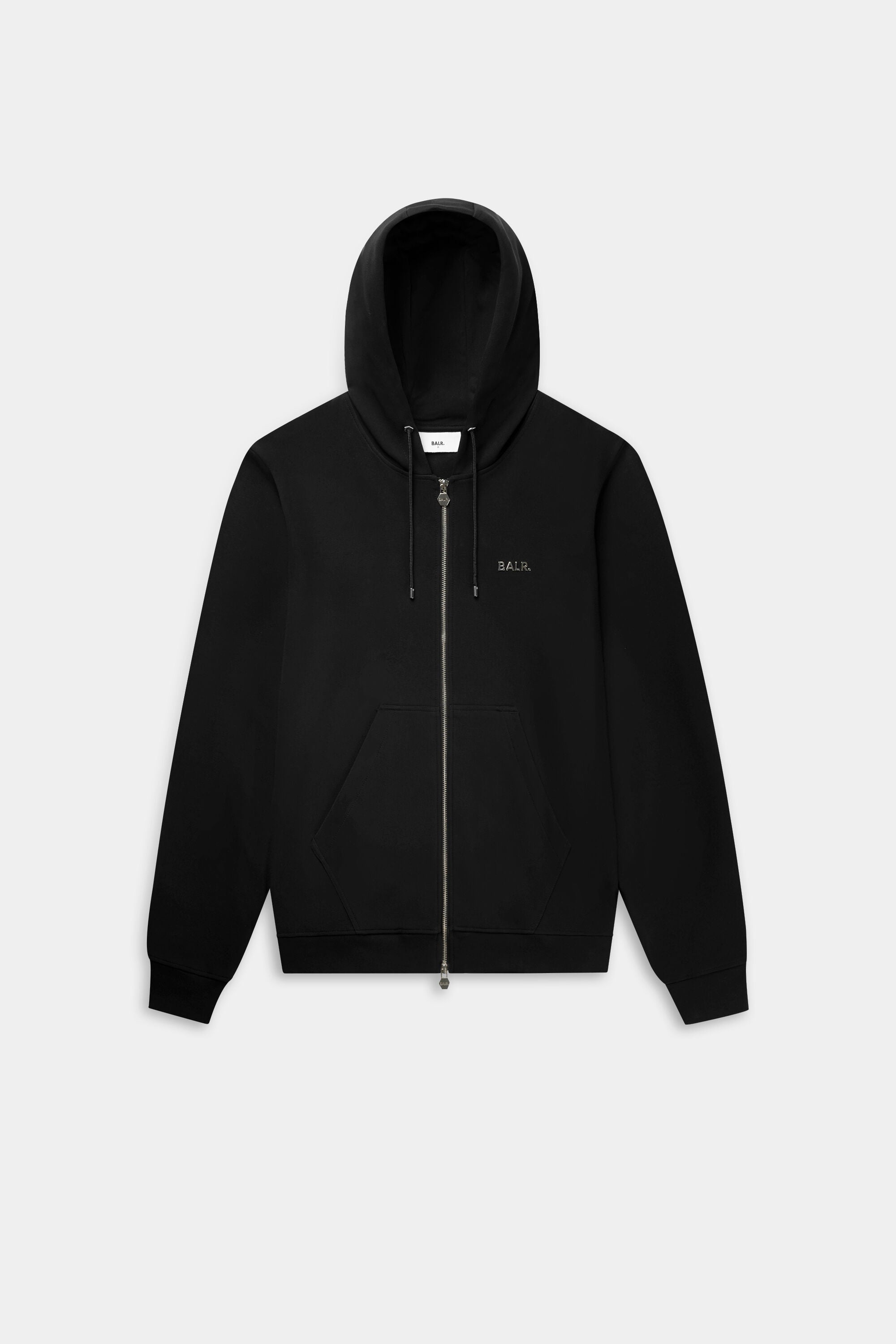 Q-Series Regelmäßig Fit Zip-Through-Kapuzenpullover Jet Black