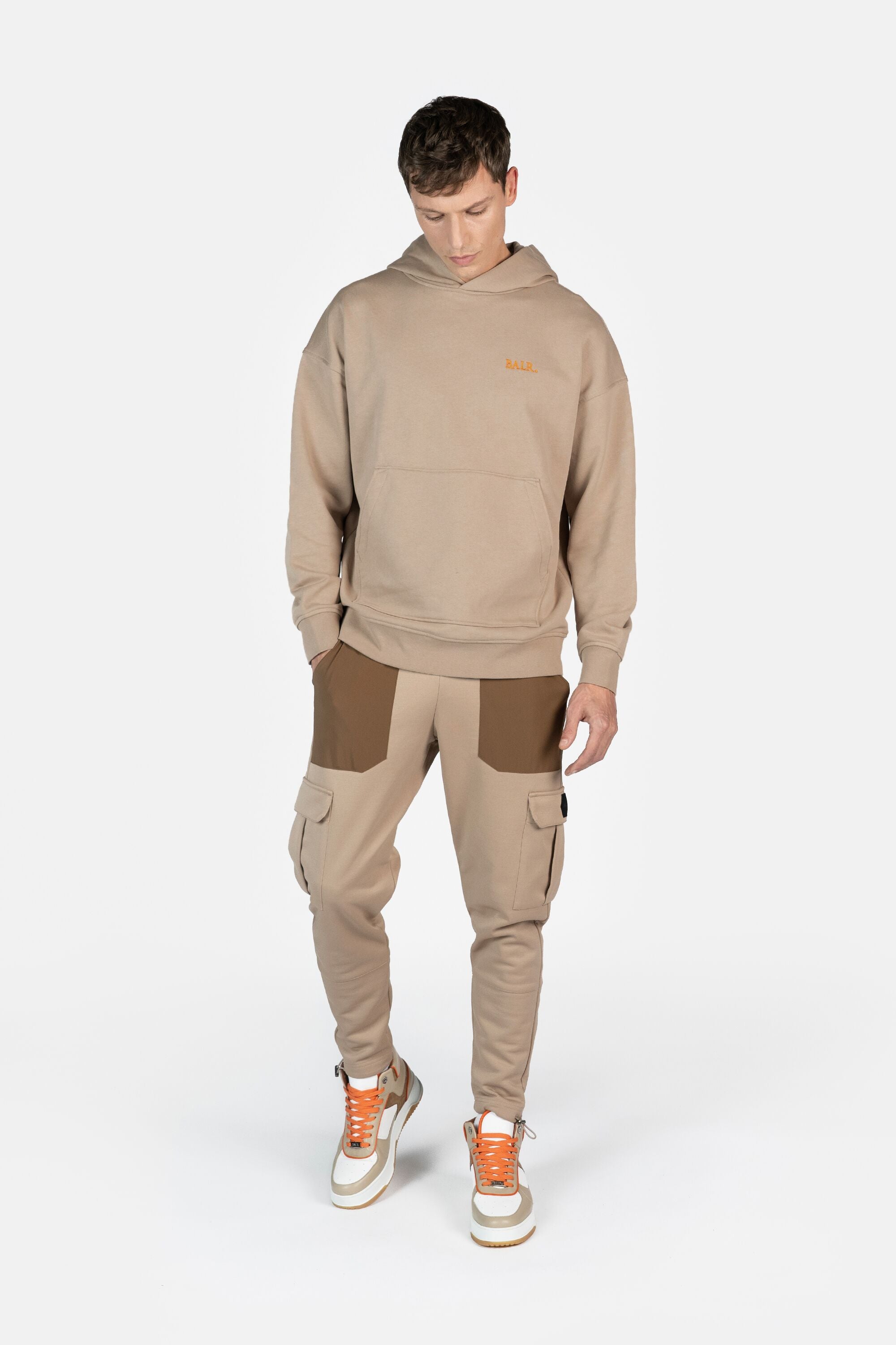 Game of the Gods Box Fit Sudadera con capucha Warm Taupe